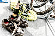 champagne, cykel, cykelskor, cykeltvling, cykling, cyklist, lera, mountainbike, skitig, skor, smutsig, sommar, sport