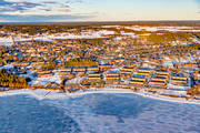 bostadsomrde, bostder, Brunflo, drnarbild, drnarbilder, drnarfoto, flygbild, flygbilder, flygfoto, flygfoton, Jmtland, samhllen, Sjvgen, Storsjn, vinter