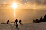 kallt, mnniskor, skidbacke, skidkare, solnedgng, sport, utfrskare, utfrskning, vinter, ventyr