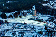 Arctura, arena, drnarbilder, drnarfoto, flygbild, flygbilder, flygfoto, flygfoton, Jmtland, skidanlggning, skidbackar, skidort, skidskytte, Skidstadion, stder, tvlingsarena, vinter, VM 2008, stersund