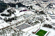 Arctura, drnarbilder, drnarfoto, flygbild, flygbilder, flygfoto, flygfoton, Jmtland, skidskytte, Skidstadion, stder, tvlingsarena, vinter, VM 2008, stersund