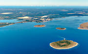 cement, cementfabrik, drnarbilder, drnarfoto, Enholmen, flygbild, flygbilder, flygfoto, flygfoton, Gotland, Gunnet, hamn, kalkbrott, landskap, Mag, Majgu, Slite, sommar