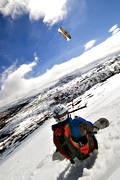 diverse, skärm, snow kite, snowboard, sport, vinter