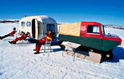 camping, husvagn, kommunikation, motor, semester, snöfordon, snövessla, vinter, vår, äventyr