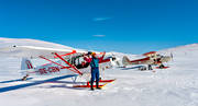 Drrsjn, fjllflyg, flyg, flygning, kommunikationer, landat, luftfart, Piper Cub, skidflyg, sol, sola, solar, soldyrkan, vinterflyg, vrvinter