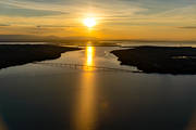drnarbilder, drnarfoto, flygbild, flygbilder, flygfoto, flygfoton, hst, Jmtland, kvll, landskap, solnedgng, Storsjn, Vallsundet, Vallsundsbron