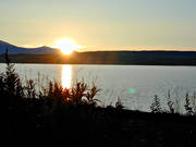 Abisko, gryning, hst, landskap, lappland, soluppgng, Torne Trsk