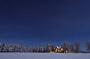 hur, Jmtland, landskap, natthimmel, stuga, stugor, stmningsbild, vinter, vinterhimmel, vinterstmning, rstider