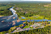 anlggningar, drnarbilder, drnarfoto, fall, flygbild, flygbilder, flygfoto, flygfoton, fors, forsar, hotell, landskap, Norrbotten, Pitelven, sevrdheter, Storforsen, turistattraktion, Varjisn, vattenfall