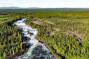 anlggningar, drnarbilder, drnarfoto, fall, flygbild, flygbilder, flygfoto, flygfoton, fors, forsar, hotell, landskap, Norrbotten, Pitelven, sevrdheter, Storforsen, turistattraktion, Varjisn, vattenfall
