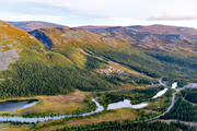 Dromskran, drnarbilder, drnarfoto, Falkfngarfjllet, flygbild, flygbilder, flygfoto, flygfoton, Hglekardalen, hst, Jmtland, landskap, Liekerdaelie, Storn, stugby, lvar