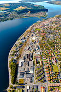 anlggningar, bangrd, Bangrdsgatan, bangrdsomrde, drnarbilder, drnarfoto, flygbild, flygbilder, flygfoto, flygfoton, Jmtland, lokstallar, odenslund, Odensvik, Storsj Strand, stder, stersund