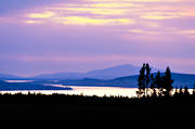 berg, bl�, bl�nande, fj�ll, fj�llvy, Fr�s�n, J�mtland, landskap, sj�ar, skogar, skymning, sommar, Storsj�n, �reskutan