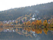 Ammarns, bebyggelse, dimma, grvder, hst, landskap, lappland, stugor, Vindellven
