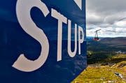 anlggningar, brant, hst, Jmtland, kabinbana, landskap, skylt, stup