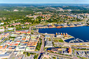 drnarbilder, drnarfoto, flygbild, flygbilder, flygfoto, flygfoton, hamnen, industristad, landskap, Medelpad, smbtshamn, sommar, stder, Sundsvall, Sundsvallsfjrden, stermalm