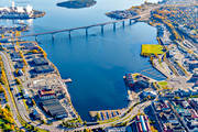 bro, drnarbilder, drnarfoto, flygbild, flygbilder, flygfoto, flygfoton, hst, Medelpad, stder, Sundsvall, Sundsvallsbron