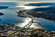 bro, drnarbilder, drnarfoto, flygbild, flygbilder, flygfoto, flygfoton, hst, Medelpad, stder, Sundsvall, Sundsvallsbron