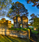anlggningar, byggnationer, drnarbild, drnarbilder, drnarfoto, flygbild, flygbilder, flygfoto, flygfoton, forntid, Jmtland, kastal, kultur, kyrkoruin, ruin, ruiner, Sunne