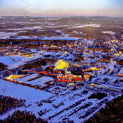 drnarbilder, drnarfoto, fabrik, flygbild, flygbilder, flygfoto, flygfoton, Hrjedalen, samhllen, Sveg, torvbrytning, torvfabrik, torvtkt, vinter