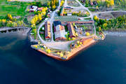 anlggningar, byggnader, drnarbild, drnarbilder, drnarfoto, fabrik, fabriksbyggnader, flygbild, flygbilder, flygfoto, flygfoton, Jmtland, sommar, Tegelbolaget, Tegelbruket, Vlbacken