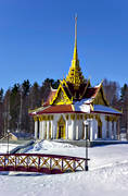 anlggningar, byggnader, Chulalongkorn, Chulalongkorns, frgylld, Jmtland, jmtlandsbilder, Kung Chulalongkorn, paviljong, paviljongen, sevrdhet, sevrdheter, tempel, Thailndska, Thaipaviljongen, Utanede, vinter