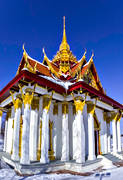 anlggningar, byggnader, Chulalongkorn, Chulalongkorns, frgylld, Jmtland, jmtlandsbilder, Kung Chulalongkorn, paviljong, paviljongen, sevrdhet, sevrdheter, tempel, Thailndska, Thaipaviljongen, Utanede, vinter