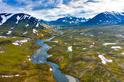 drnarbild, drnarbilder, drnarfoto, flygbild, flygbilder, flygfoto, flygfoton, Kungsleden, Krtjevuolle, landskap, lappland, Singistugorna, sommar, Tjktjajokka, Tjktjavagge