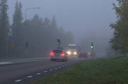 bilar, biltrafik, dimma, kommunikationer, landfart, trafik, vg
