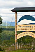 Härjedalen, landskap, Ljungdalen, skylt, skyltar, sommar, vindkraftverk, vindsnurra