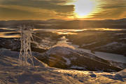anlggningar, Jmtland, kabinbana, samhllen, solnedgng, utsikt, vy, re, redalen, reskutan