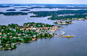 bilfrja, drnarbilder, drnarfoto, flygbild, flygbilder, flygfoto, flygfoton, fngelse, hamn, Lngholmen, samhllen, skrgrd, skrgrden, smbtshamn, sommar, Stockholm, uppland, Vaxholm