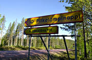 biltrafik, kommunikationer, landfart, Orsa finnmark, Pilkalampinoppi, skylt, vgskylt
