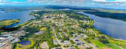 Baksjn, drnarbilder, drnarfoto, flygbild, flygbilder, flygfoto, flygfoton, Kyrkberget, lappland, samhllen, sommar, Vilhelmina, Volgsjn