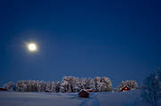 fullmåne, julstämning, månsken, natt, stämning, stämningsbild, stämningsbilder, vinter, vinternatt, årstid, årstider