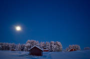 fullmåne, julstämning, månsken, natt, stämning, stämningsbild, stämningsbilder, vinter, vinternatt, årstid, årstider