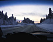 biltrafik, halka, kommunikationer, kvllsljus, landfart, skymning, trafik, vinter, vintervg