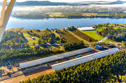 anlggningar, byggnader, byggnationer, drnarbilder, drnarfoto, flygbild, flygbilder, flygfoto, flygfoton, gurkodling, grdar, Hietalas Handelstrdgrd, hst, Korva, Norrbotten, polcirkeln, tomatodling, vxthus