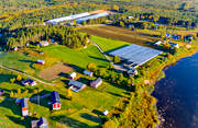 anlggningar, drnarbilder, drnarfoto, flygbild, flygbilder, flygfoto, flygfoton, gurkodling, grdar, Hietalas Handelstrdgrd, hst, Korva, Norrbotten, polcirkeln, tomatodling, vxthus