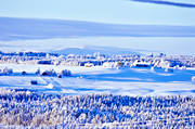 Frösön, Jämtland, landskap, utsikt, vinter, årstid, årstider