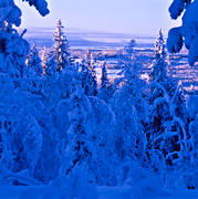 blå, Frösön, Jämtland, landskap, utsikt, vinter, årstid, årstider