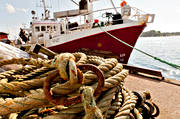 anlggningar, arbete, Bohusln, bt, fiskebt, frtjning, hav, Havstenssund, kommunikationer, kust, lina, rep, sjfart, sommar, tross, vatten, yrkesfiske