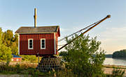 arbete, forntid, galtstrm, hamn, hus, kran, kultur, lyftkran, sjfart, sjfart, stuga, ngdriven