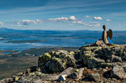 betongngel, fjll, fjllandskap, fjllen, fjlltopp, hgfjll, Jmtland, landskap, Lehna Edwall, natur, Snasahgarna, Snasen, staty, Storsnasen, topp, topprse, utsikt, vy, nnsjn, ngel